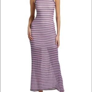 Veronica Beard Purple Halter Sheath Maxi Dress